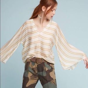 ANTHROPOLOGIE || guapa kimono striped bell sleeves